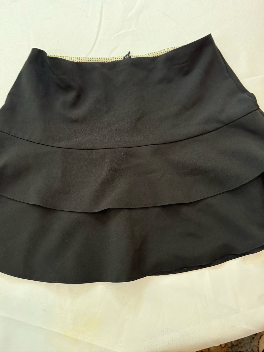 Vintage Y2K Necessary Objects Black Tiered Mini Skirt